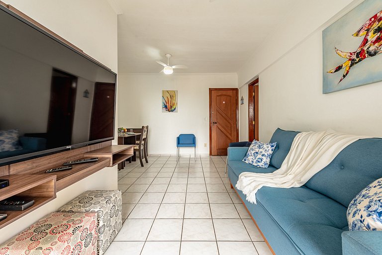Apê na Guilhermina | Varanda Vista Mar + Ar e Vaga
