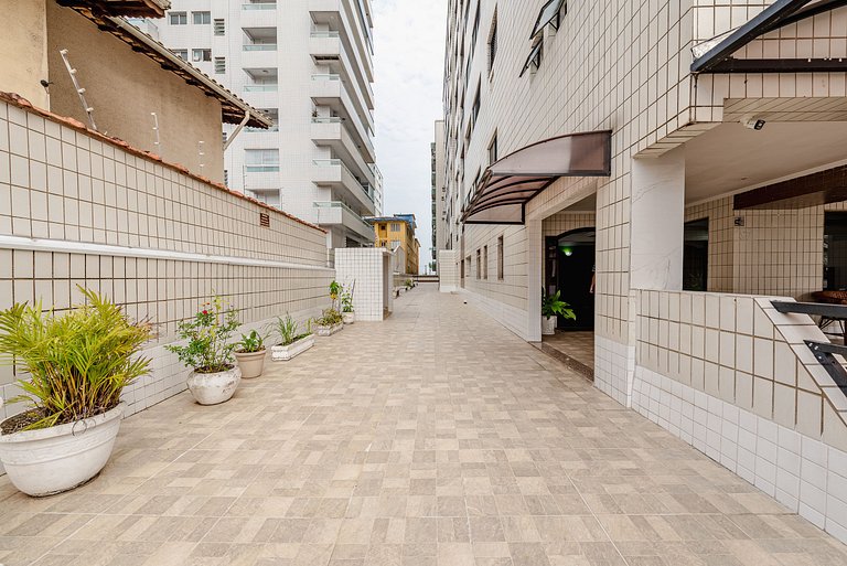 Apê na Guilhermina | Varanda Vista Mar + Ar e Vaga