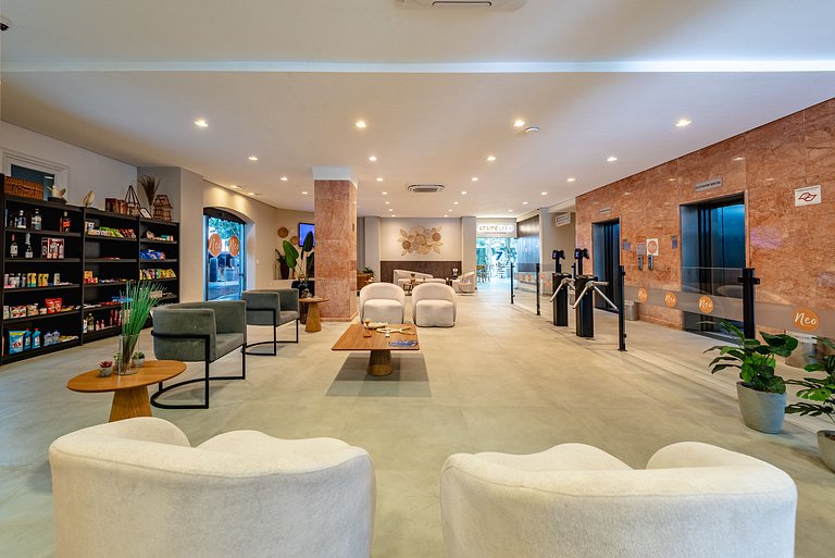 Studio Resort c/ Piscina + Wi-Fi e Ar | SBC