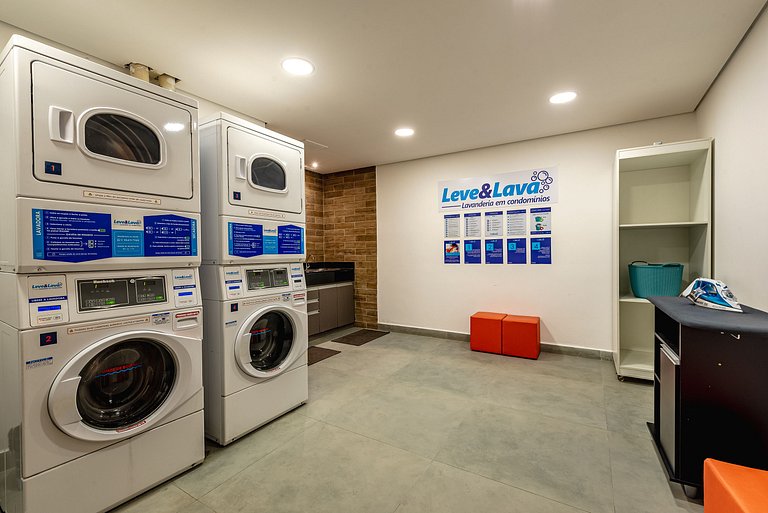 Studio Resort c/ Piscina + Wi-Fi e Ar | SBC