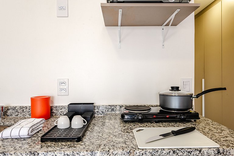 Studio SBC c/ Área de Lazer Completa + Wi-Fi e Ar