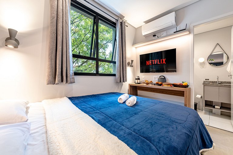 Apê Estilo em SBC | Piscina, Academia, A/C e Wi-Fi