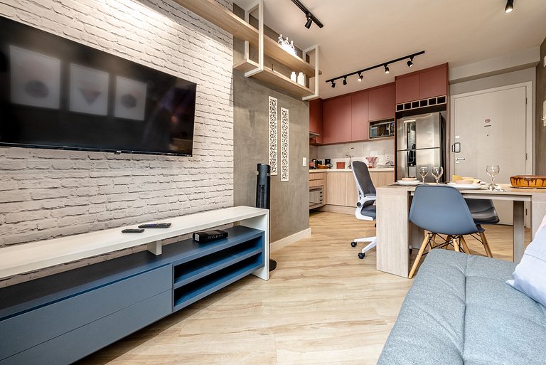 Apê Urbano Frei Caneca | Wi-Fi, Netflix e Academia