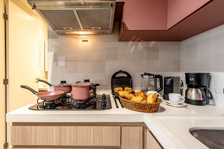 Apê Urbano Frei Caneca | Wi-Fi, Netflix e Academia