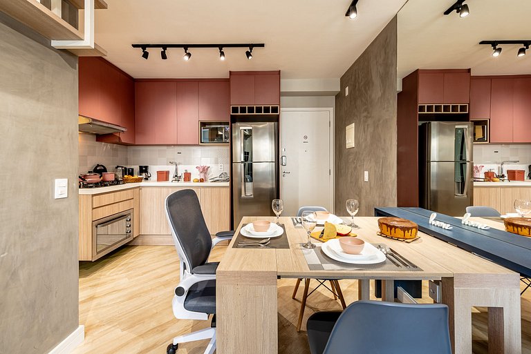 Apê Urbano Frei Caneca | Wi-Fi, Netflix e Academia