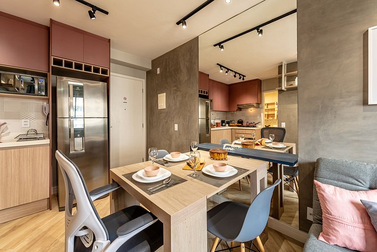 Apê Urbano Frei Caneca | Wi-Fi, Netflix e Academia