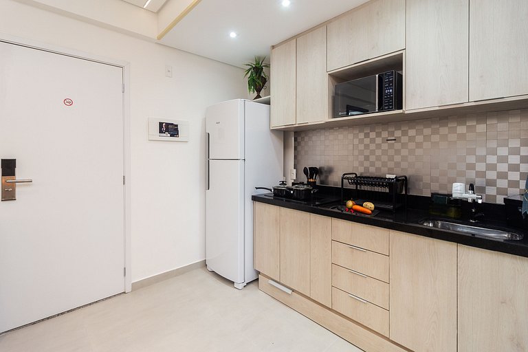 Apê no Centro de SBC com Ar, Garagem e Piscina