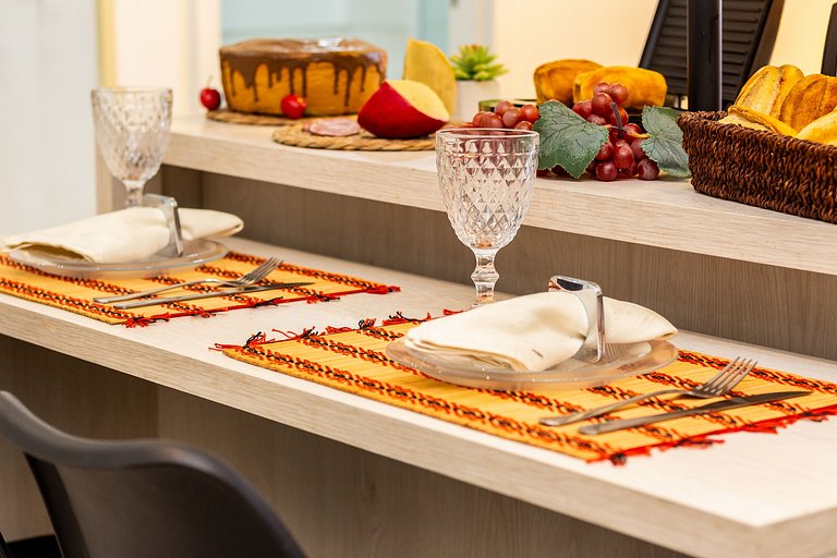 Apê no Centro de SBC com Ar, Garagem e Piscina