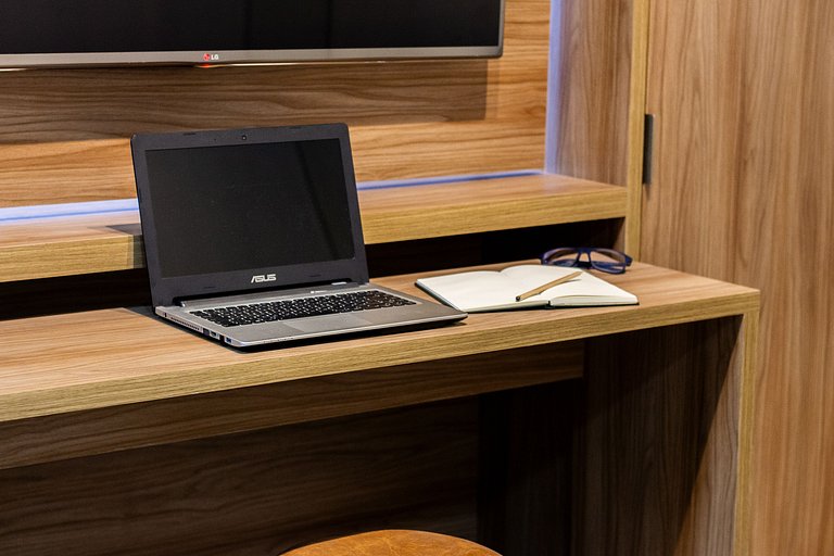 Apê Equipado em SBC com A/C, Garagem e Piscina