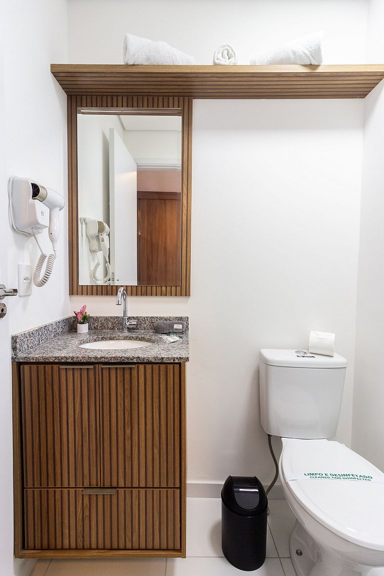 Apê Equipado em SBC com A/C, Garagem e Piscina