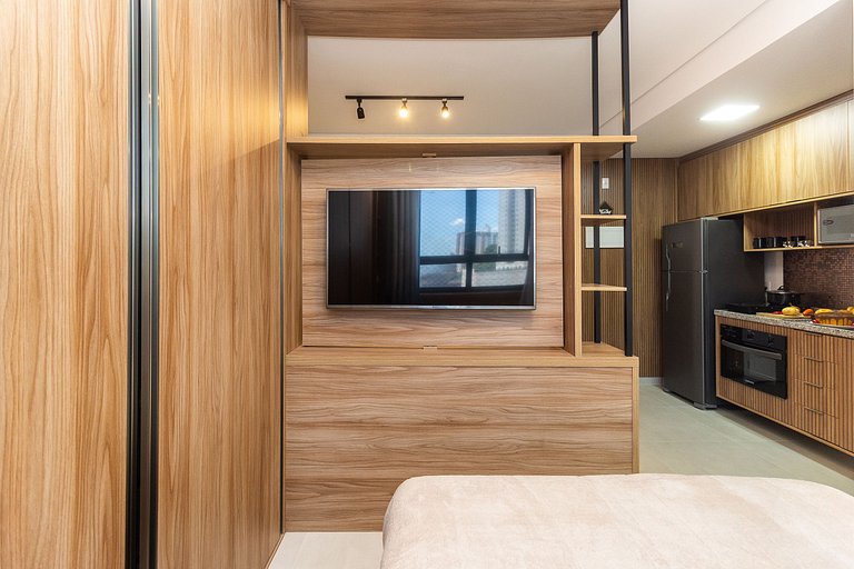 Apê Equipado em SBC com A/C, Garagem e Piscina