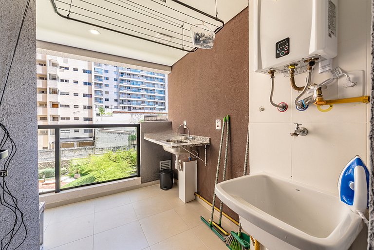 Apê Família | Varanda Chef + Piscina + Vaga + AC