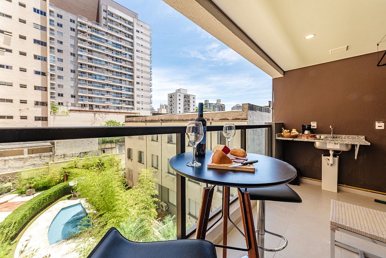 Apê Família | Varanda Chef + Piscina + Vaga + AC