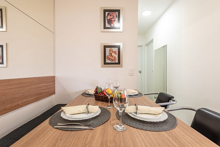 Apê Família | Varanda Chef + Piscina + Vaga + AC