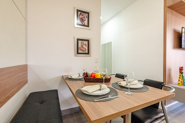 Apê Família | Varanda Chef + Piscina + Vaga + AC