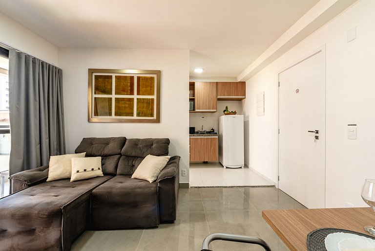 Apê Família | Varanda Chef + Piscina + Vaga + AC