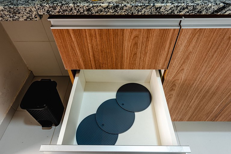 Apê Família | Varanda Chef + Piscina + Vaga + AC