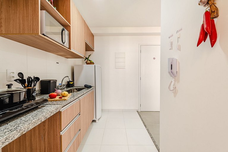 Apê Família | Varanda Chef + Piscina + Vaga + AC