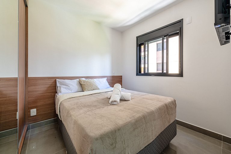 Apê Família | Varanda Chef + Piscina + Vaga + AC