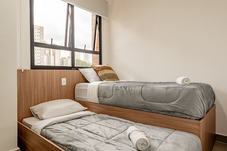 Apê Completo em SBC | Piscina + Vaga + AC e Wi-Fi