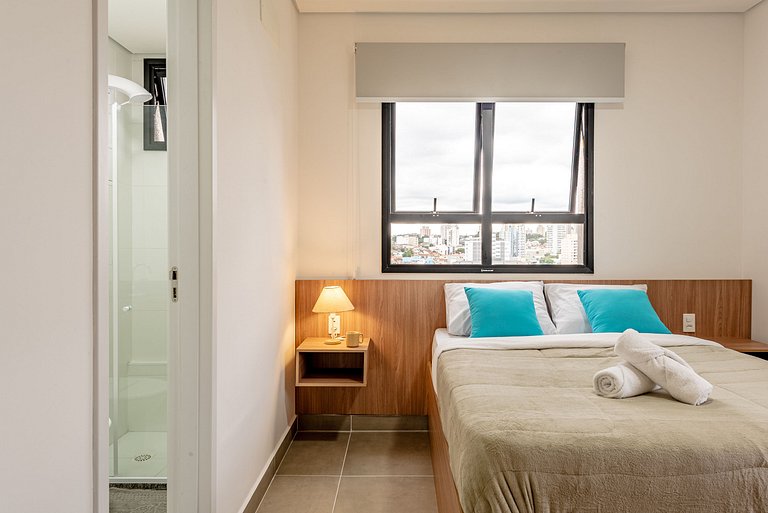 Apê Completo em SBC | Piscina + Vaga + AC e Wi-Fi