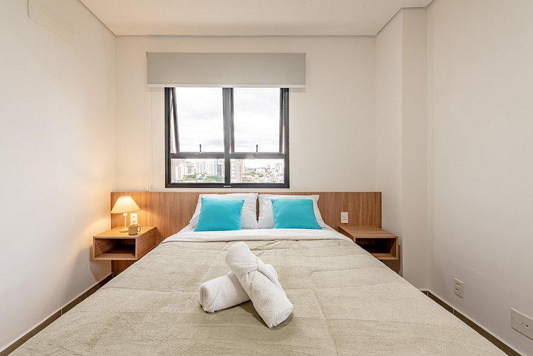 Apê Completo em SBC | Piscina + Vaga + AC e Wi-Fi