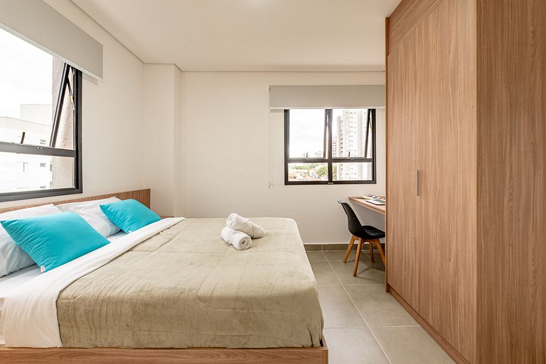 Apê Completo em SBC | Piscina + Vaga + AC e Wi-Fi