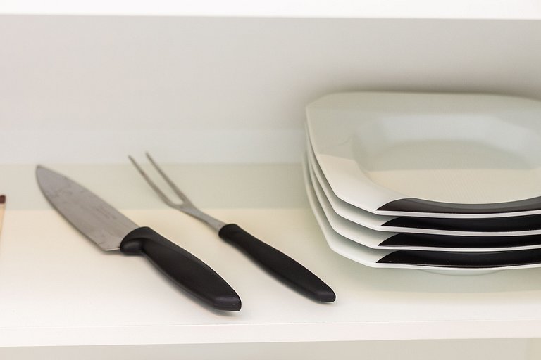 Apê Vista Mar c/ Varanda Chef + A/C + Vaga e Wi-Fi