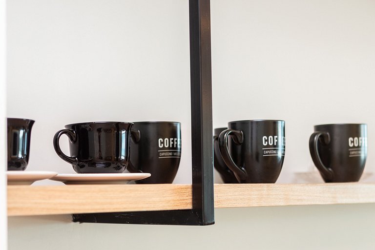 Apê Vista Mar c/ Varanda Chef + A/C + Vaga e Wi-Fi