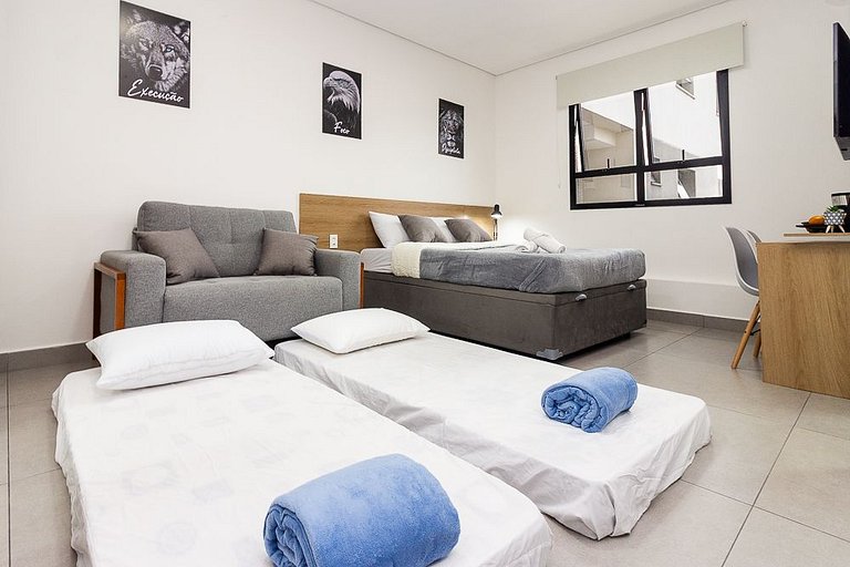 Apê no Centro SBC | Ar, Piscina, Academia e Vaga