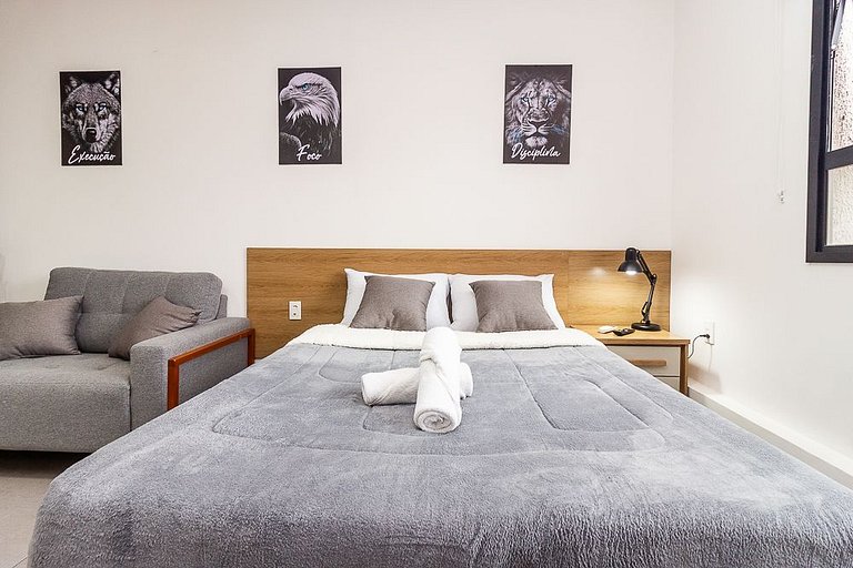 Apê no Centro SBC | Ar, Piscina, Academia e Vaga