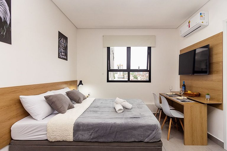 Apê no Centro SBC | Ar, Piscina, Academia e Vaga