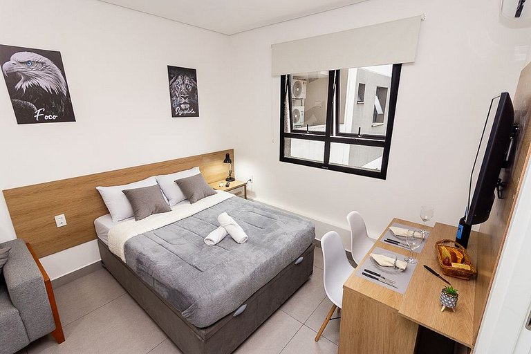 Apê no Centro SBC | Ar, Piscina, Academia e Vaga