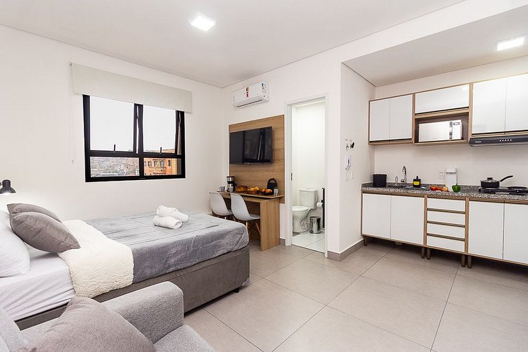 Apê no Centro SBC | Ar, Piscina, Academia e Vaga