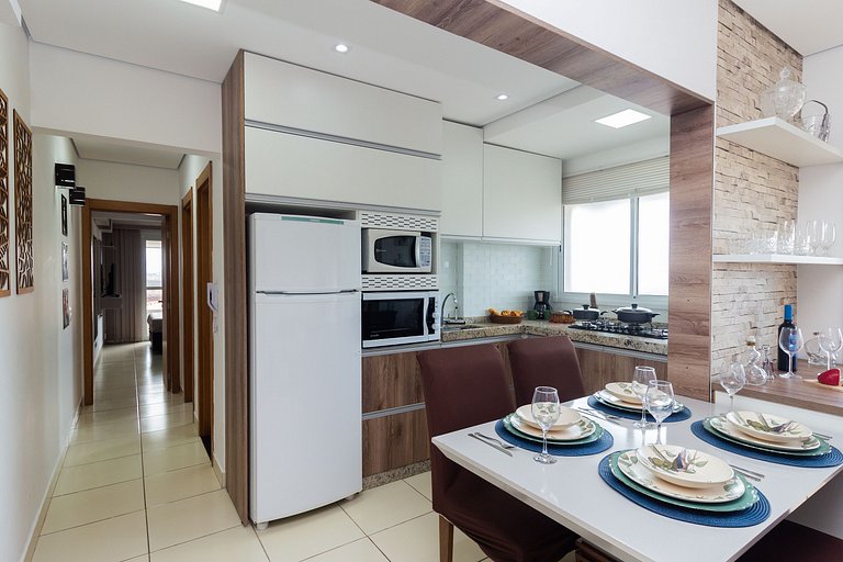 Apê Top | Varanda Chef c Churrasqueira + Vaga e AC