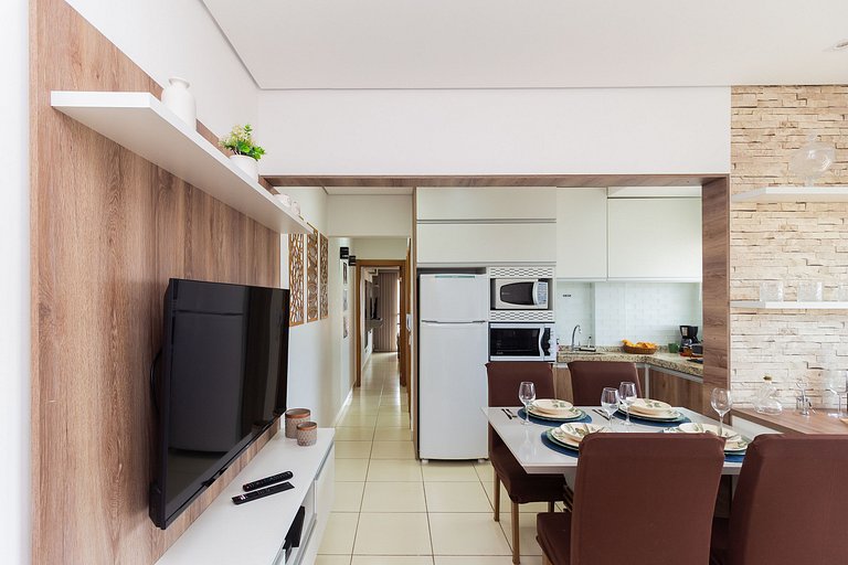 Apê Top | Varanda Chef c Churrasqueira + Vaga e AC