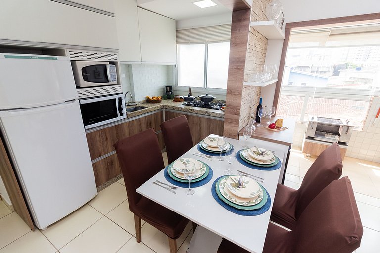 Apê Top | Varanda Chef c Churrasqueira + Vaga e AC