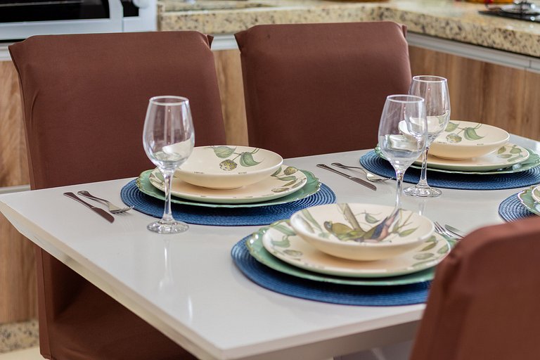 Apê Top | Varanda Chef c Churrasqueira + Vaga e AC