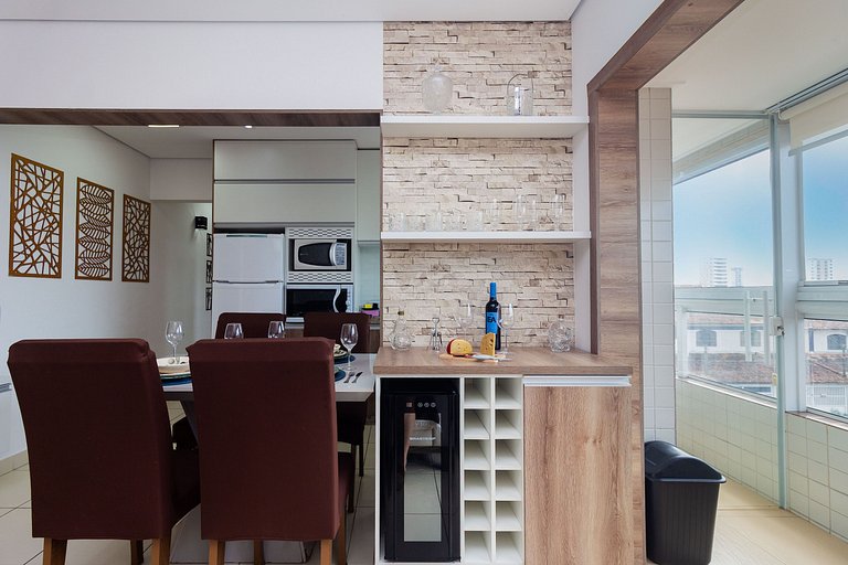 Apê Top | Varanda Chef c Churrasqueira + Vaga e AC