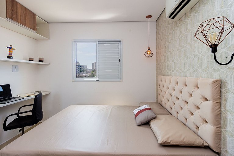 Apê Top | Varanda Chef c Churrasqueira + Vaga e AC