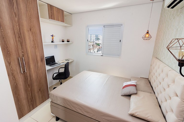 Apê Top | Varanda Chef c Churrasqueira + Vaga e AC