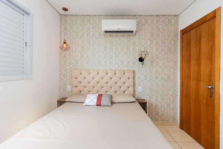 Apê Top | Varanda Chef c Churrasqueira + Vaga e AC