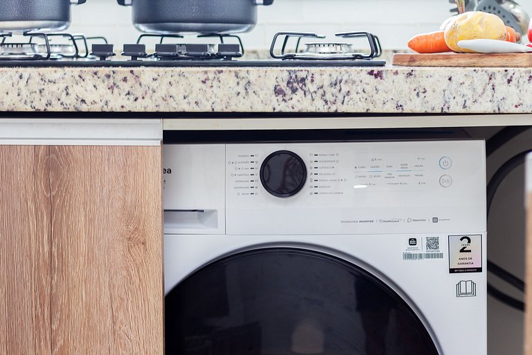 Apê Top | Varanda Chef c Churrasqueira + Vaga e AC