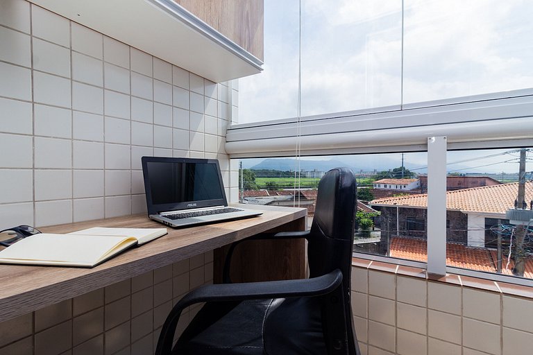 Apê Top | Varanda Chef c Churrasqueira + Vaga e AC