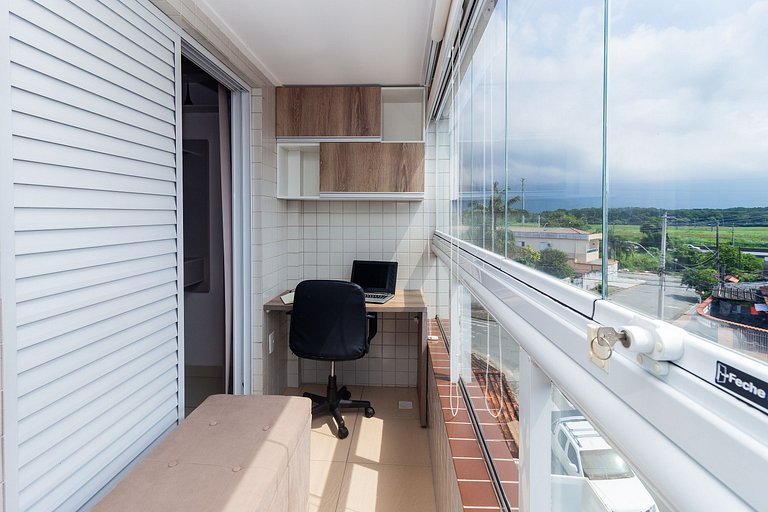 Apê Top | Varanda Chef c Churrasqueira + Vaga e AC