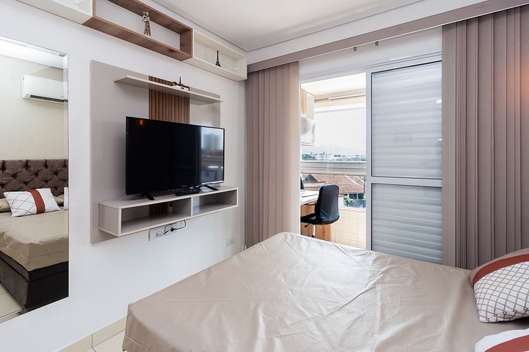 Apê Top | Varanda Chef c Churrasqueira + Vaga e AC