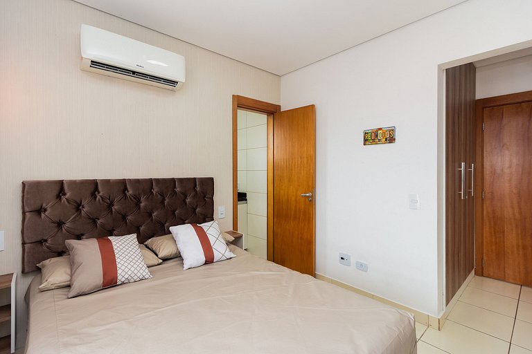 Apê Top | Varanda Chef c Churrasqueira + Vaga e AC