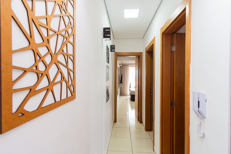 Apê Top | Varanda Chef c Churrasqueira + Vaga e AC