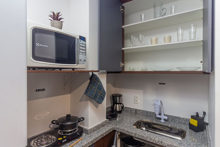 Studio Prime | Wi-Fi, Piscina, Academia e AC - SBC