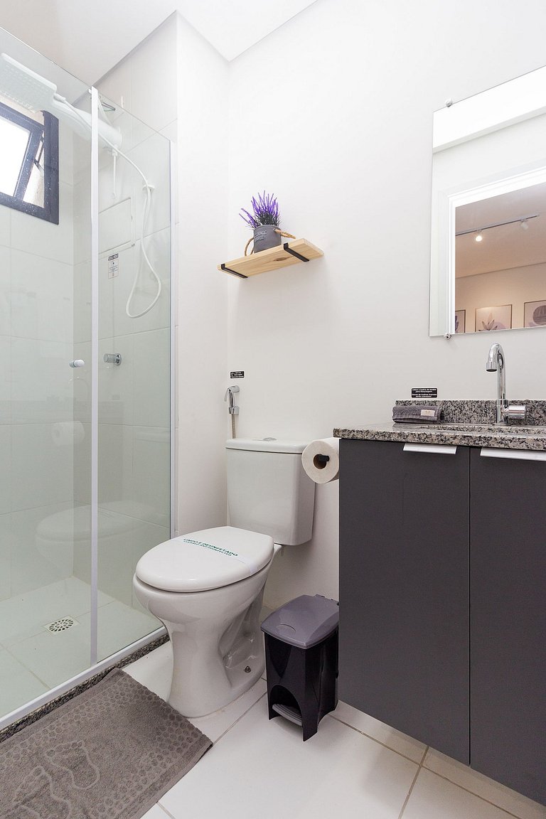 Studio Prime | Wi-Fi, Piscina, Academia e AC - SBC